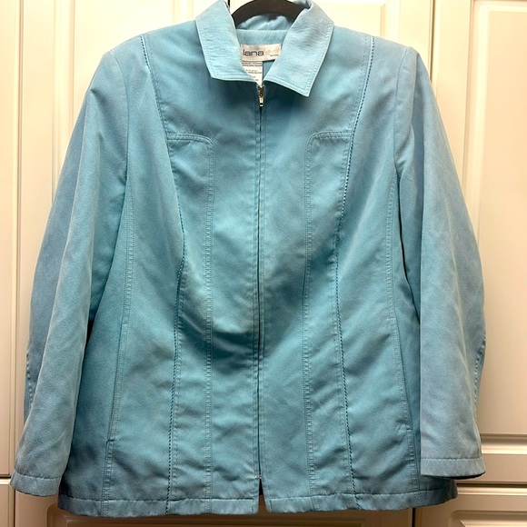 Lana Lee Slate Blue Zip-up Blazer 🩵 - Picture 1 of 5